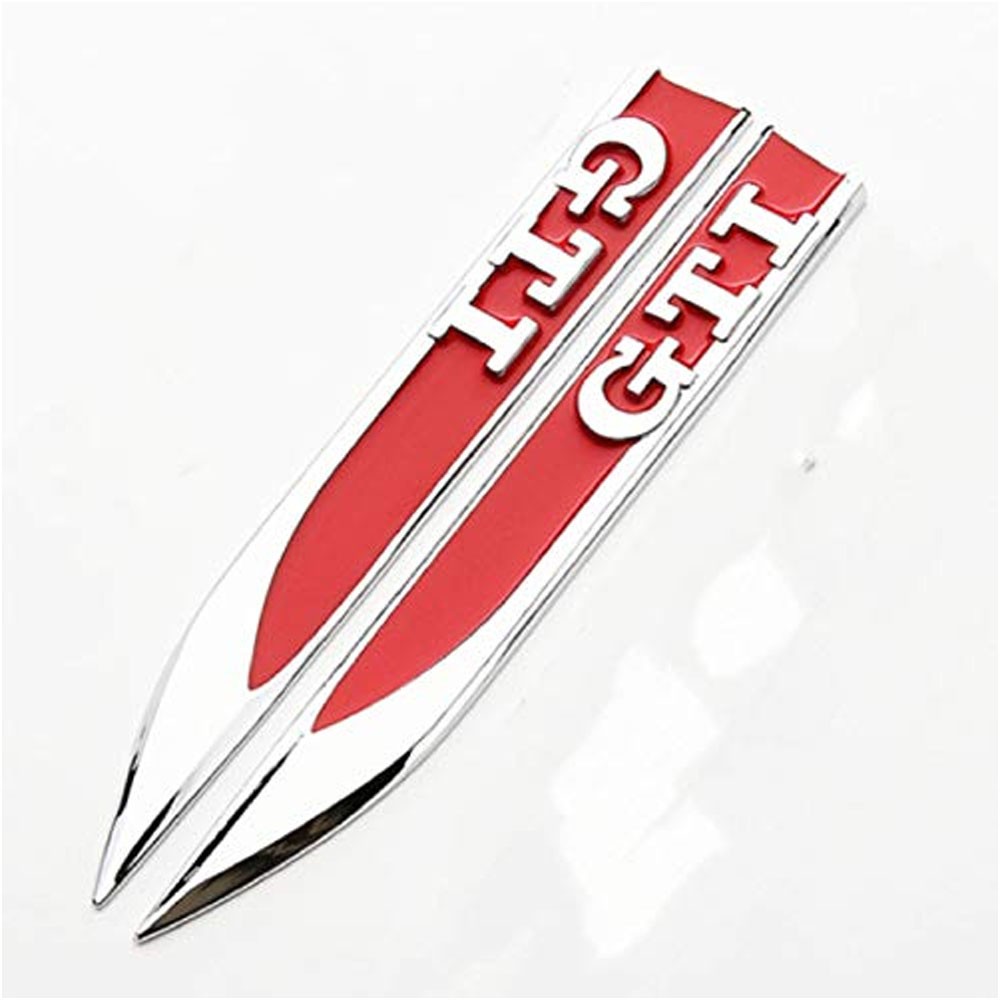 Badge GTI Chrome Et Rouge